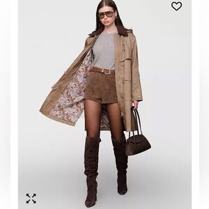 Avec Les Filles Tan Toggle Trench Coat S NWT